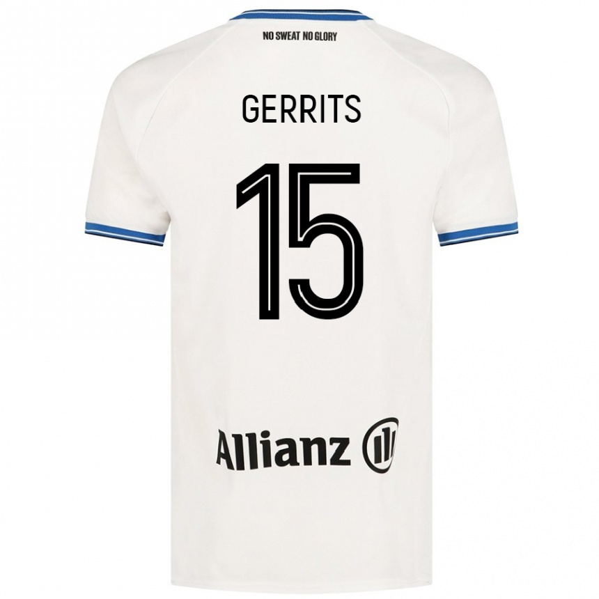 Kids Football Melanie Gerrits #15 White Away Jersey 2024/25 T-Shirt