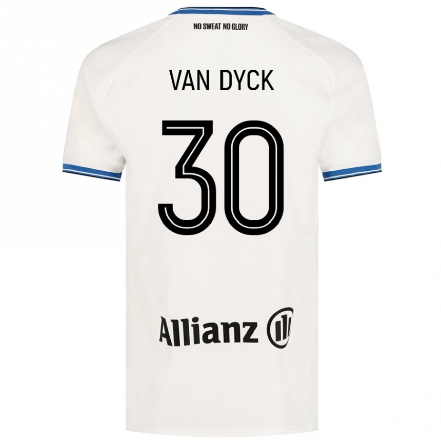 Kids Football Nell Van Dyck #30 White Away Jersey 2024/25 T-Shirt