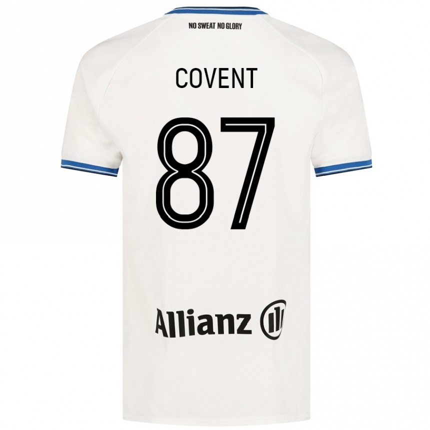 Kids Football Jorijn Covent #87 White Away Jersey 2024/25 T-Shirt