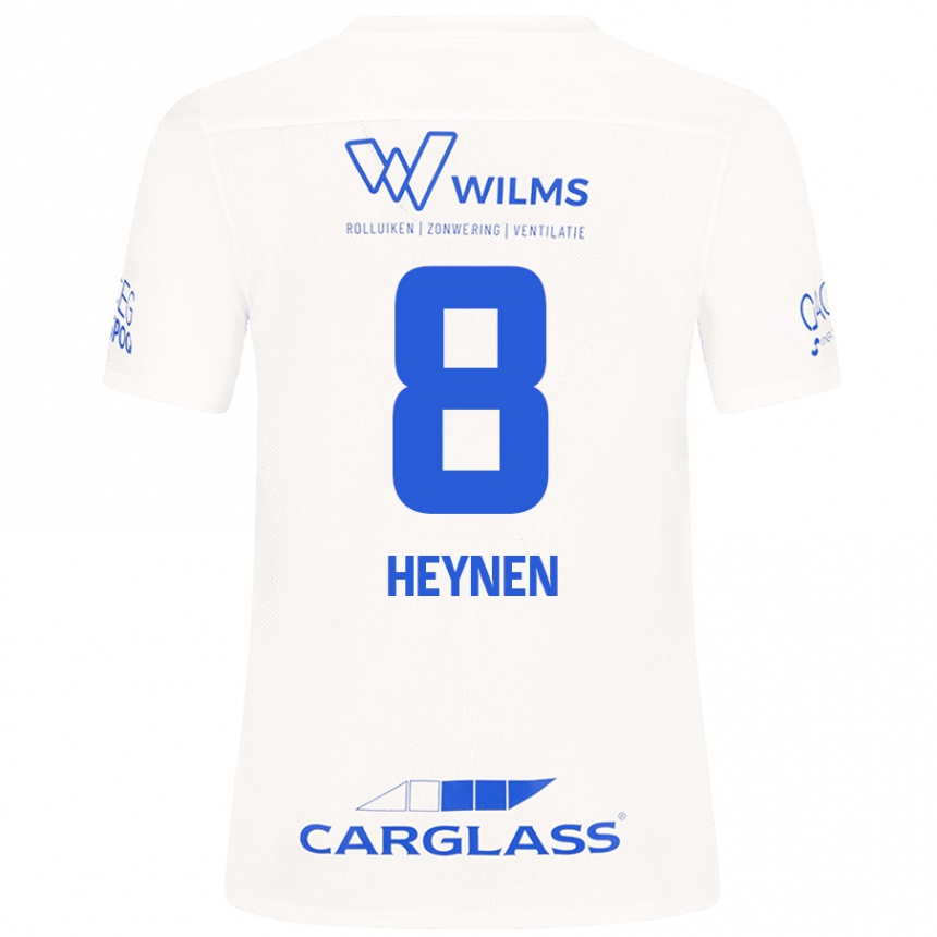 Kids Football Bryan Heynen #8 White Away Jersey 2024/25 T-Shirt