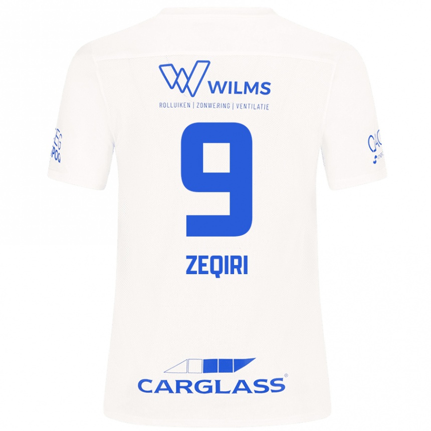 Kids Football Andi Zeqiri #9 White Away Jersey 2024/25 T-Shirt