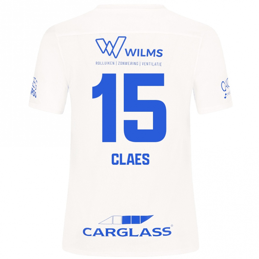 Kids Football Thomas Claes #15 White Away Jersey 2024/25 T-Shirt