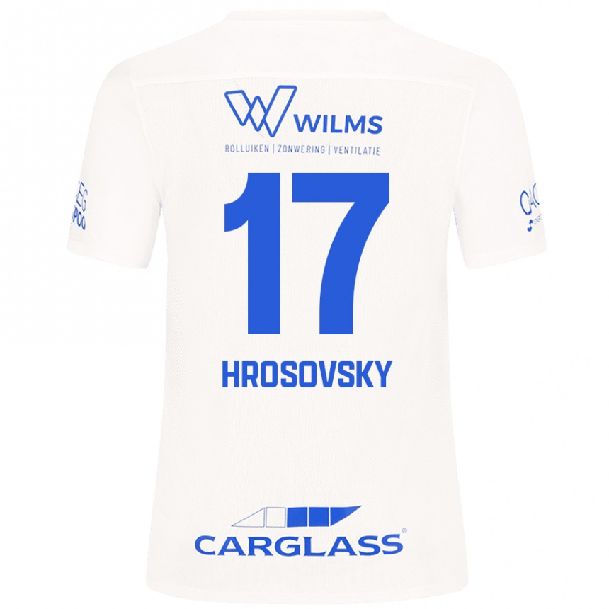 Kids Football Patrik Hrosovsky #17 White Away Jersey 2024/25 T-Shirt