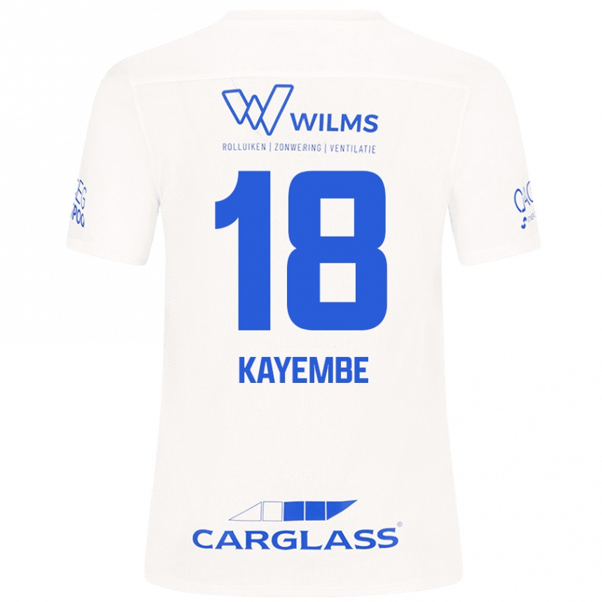 Kids Football Joris Kayembe #18 White Away Jersey 2024/25 T-Shirt