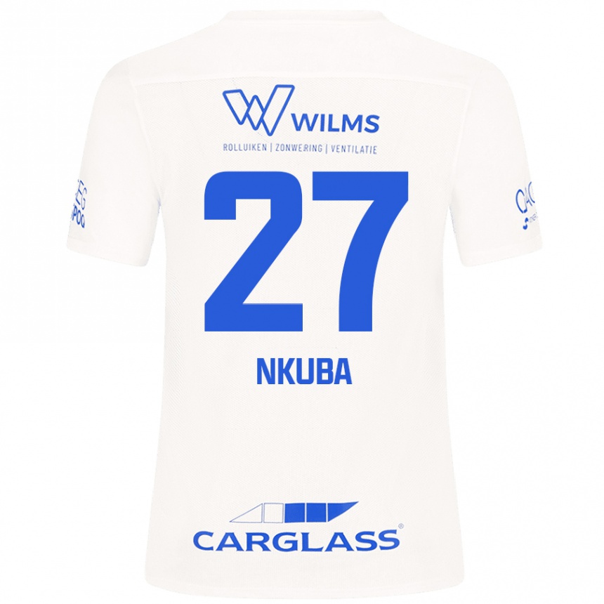 Kids Football Ken Nkuba #27 White Away Jersey 2024/25 T-Shirt