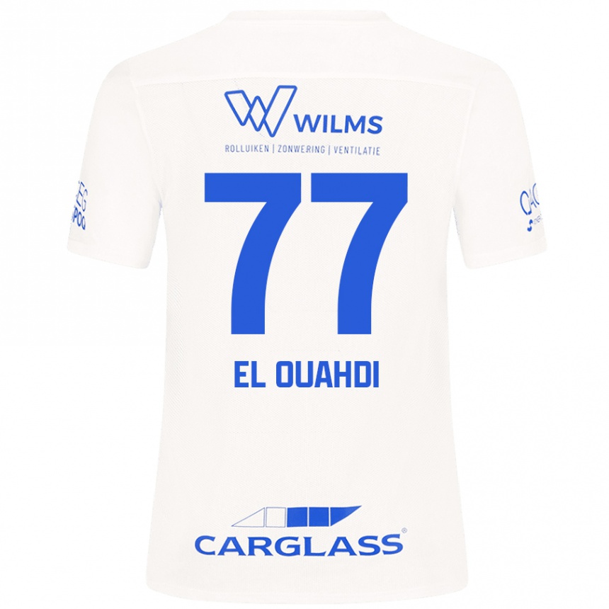 Kids Football Zakaria El Ouahdi #77 White Away Jersey 2024/25 T-Shirt