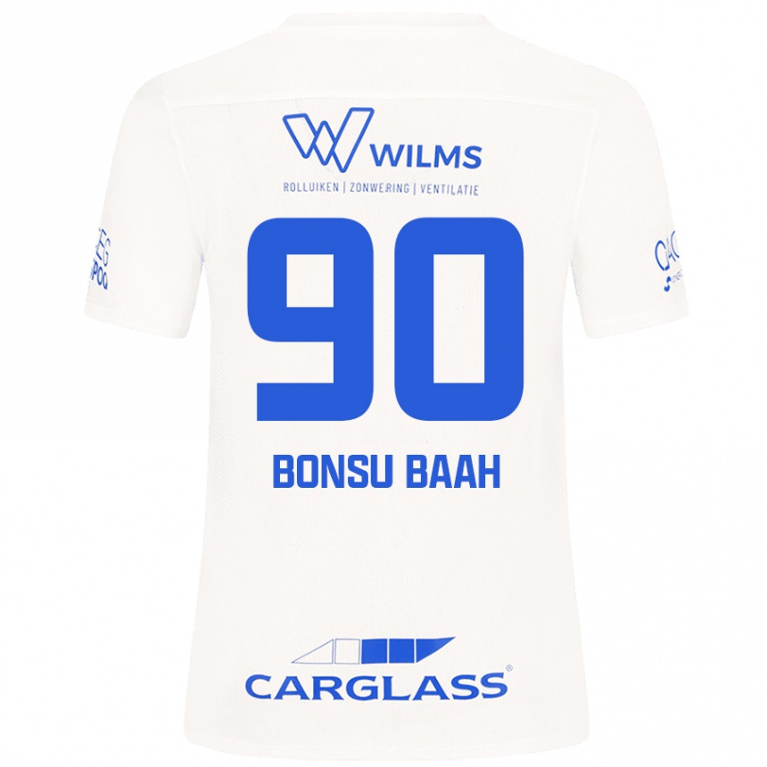 Kids Football Christopher Bonsu Baah #90 White Away Jersey 2024/25 T-Shirt