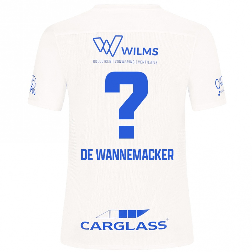 Kids Football August De Wannemacker #0 White Away Jersey 2024/25 T-Shirt