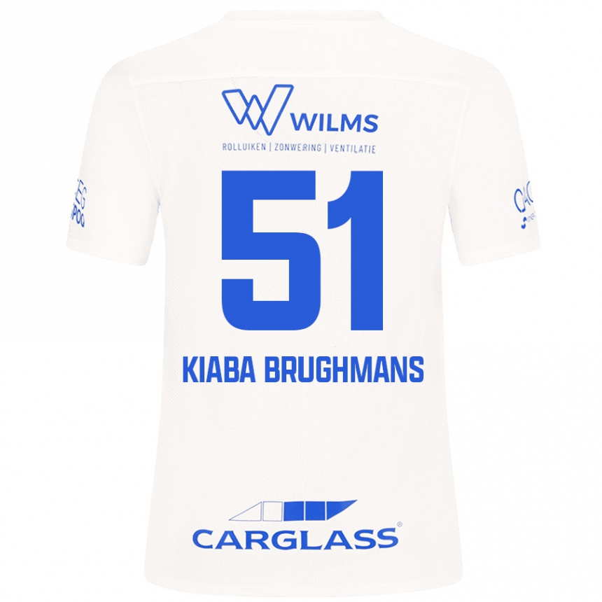 Kids Football Lucca Kiaba Brughmans #51 White Away Jersey 2024/25 T-Shirt