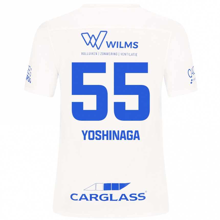 Kids Football Yumeki Yoshinaga #55 White Away Jersey 2024/25 T-Shirt