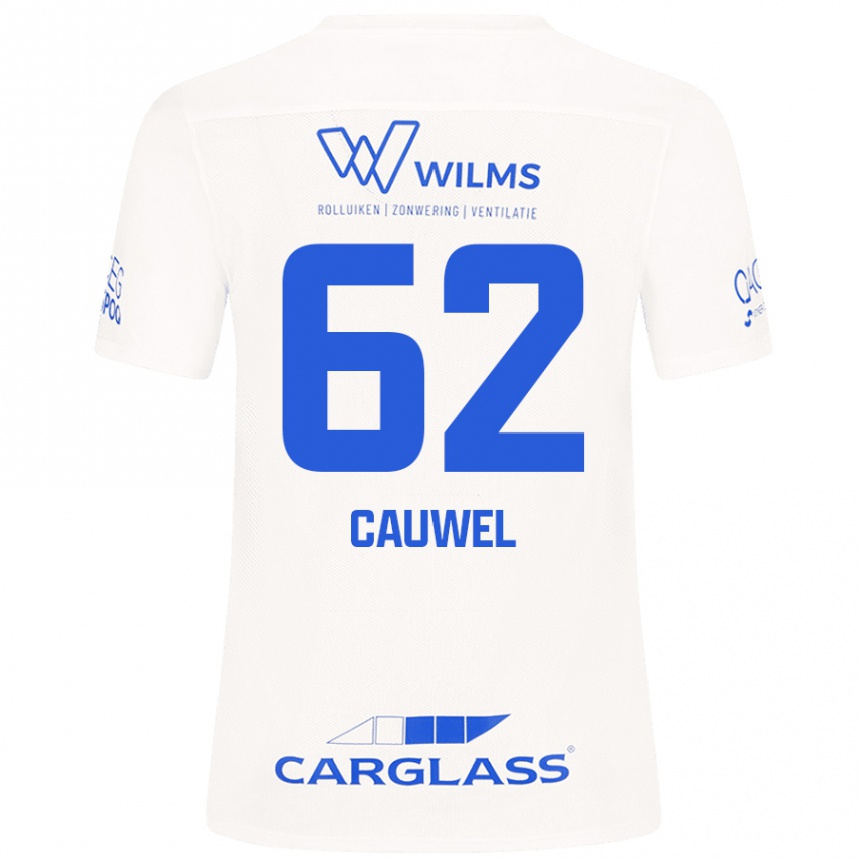 Kids Football Michiel Cauwel #62 White Away Jersey 2024/25 T-Shirt