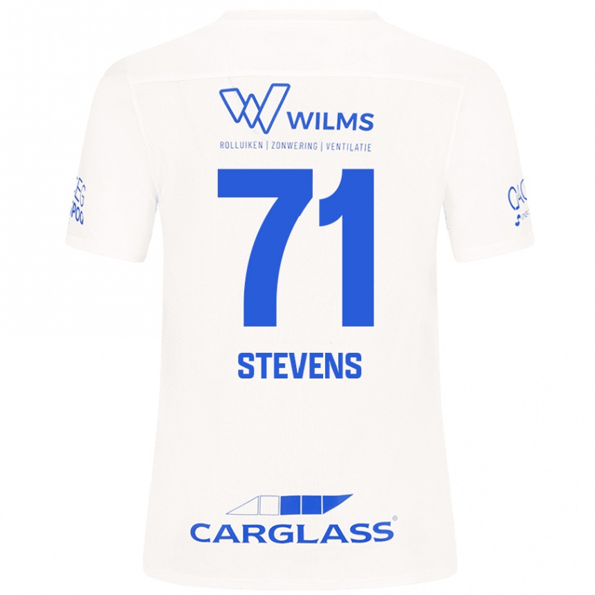 Kids Football Brent Stevens #71 White Away Jersey 2024/25 T-Shirt