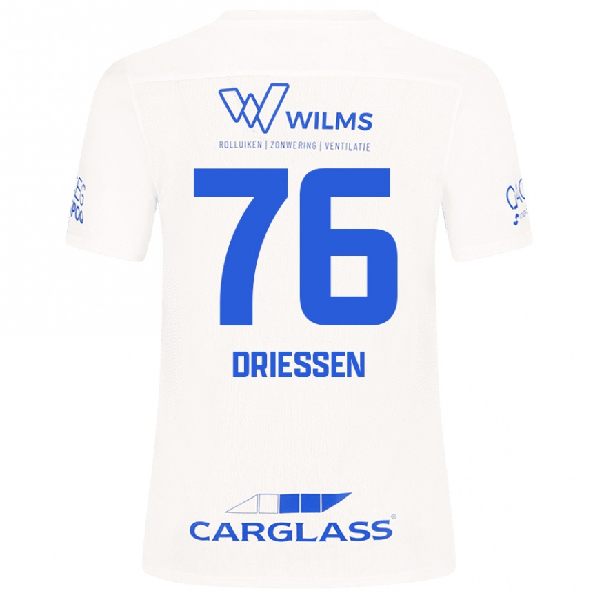 Kids Football Jelle Driessen #76 White Away Jersey 2024/25 T-Shirt