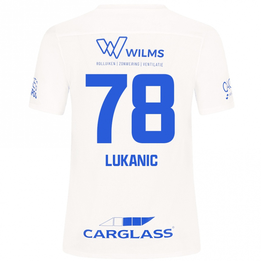 Kids Football Luka Lukanic #78 White Away Jersey 2024/25 T-Shirt