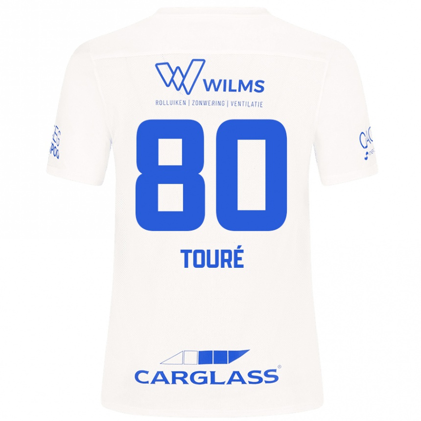 Kids Football Saïdou Touré #80 White Away Jersey 2024/25 T-Shirt