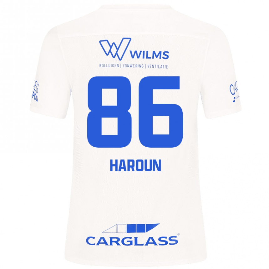 Kids Football Kenan Haroun #86 White Away Jersey 2024/25 T-Shirt