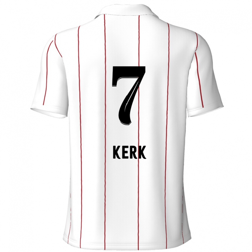 Kids Football Gyrano Kerk #7 White Black Away Jersey 2024/25 T-Shirt