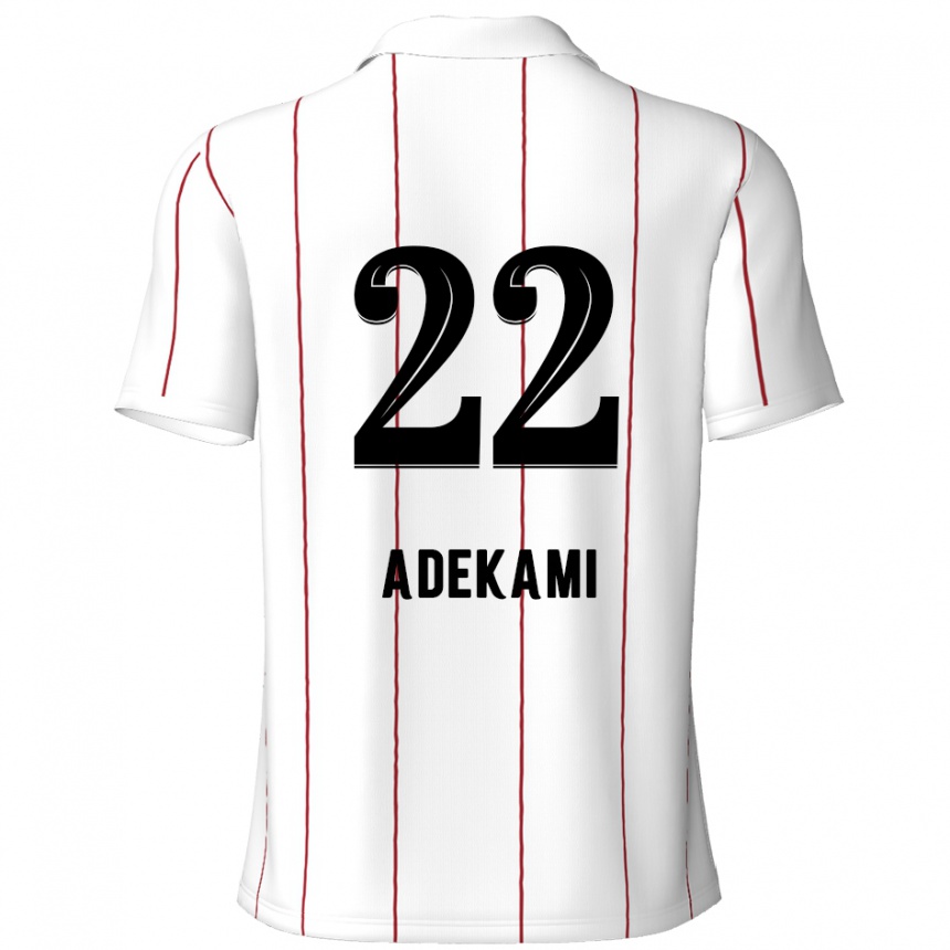 Kids Football Farouck Adekami #22 White Black Away Jersey 2024/25 T-Shirt