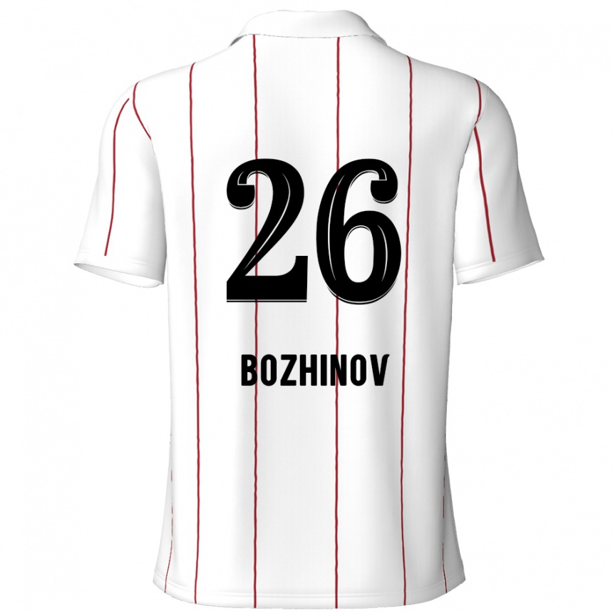 Kids Football Rosen Bozhinov #26 White Black Away Jersey 2024/25 T-Shirt