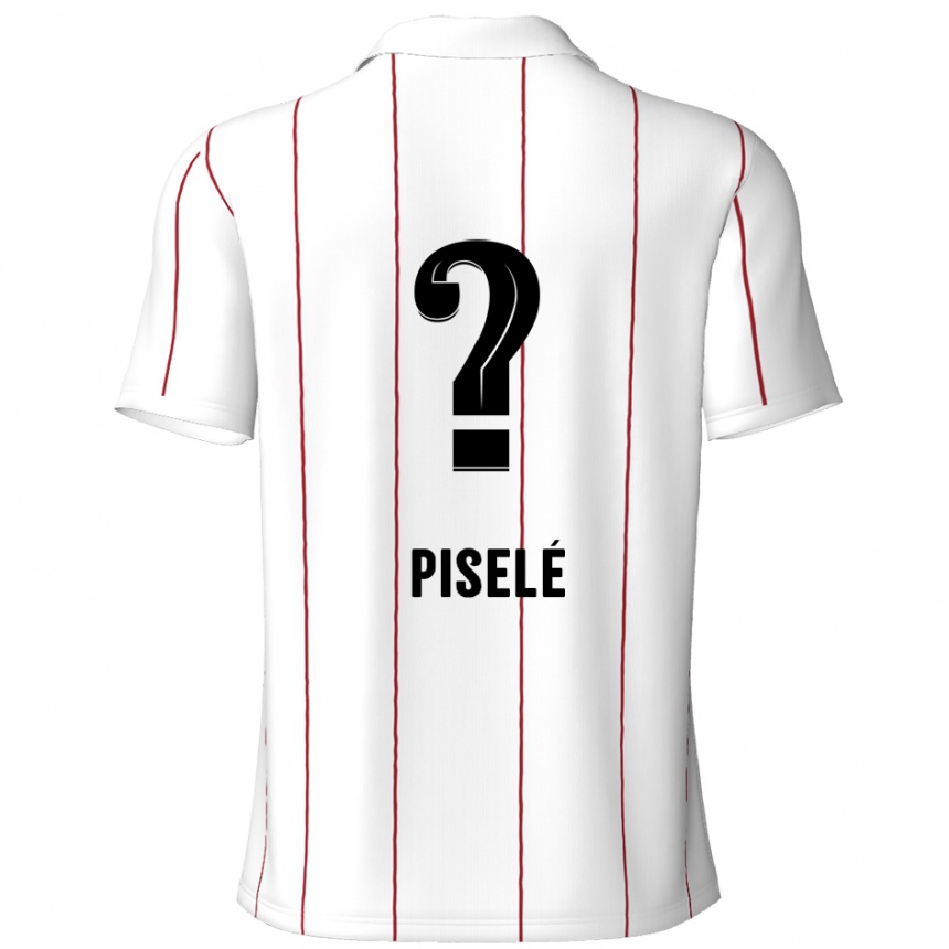 Kids Football Lowie Piselé #0 White Black Away Jersey 2024/25 T-Shirt