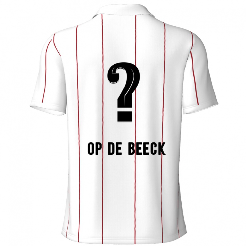 Kids Football Gregg Op De Beeck #0 White Black Away Jersey 2024/25 T-Shirt