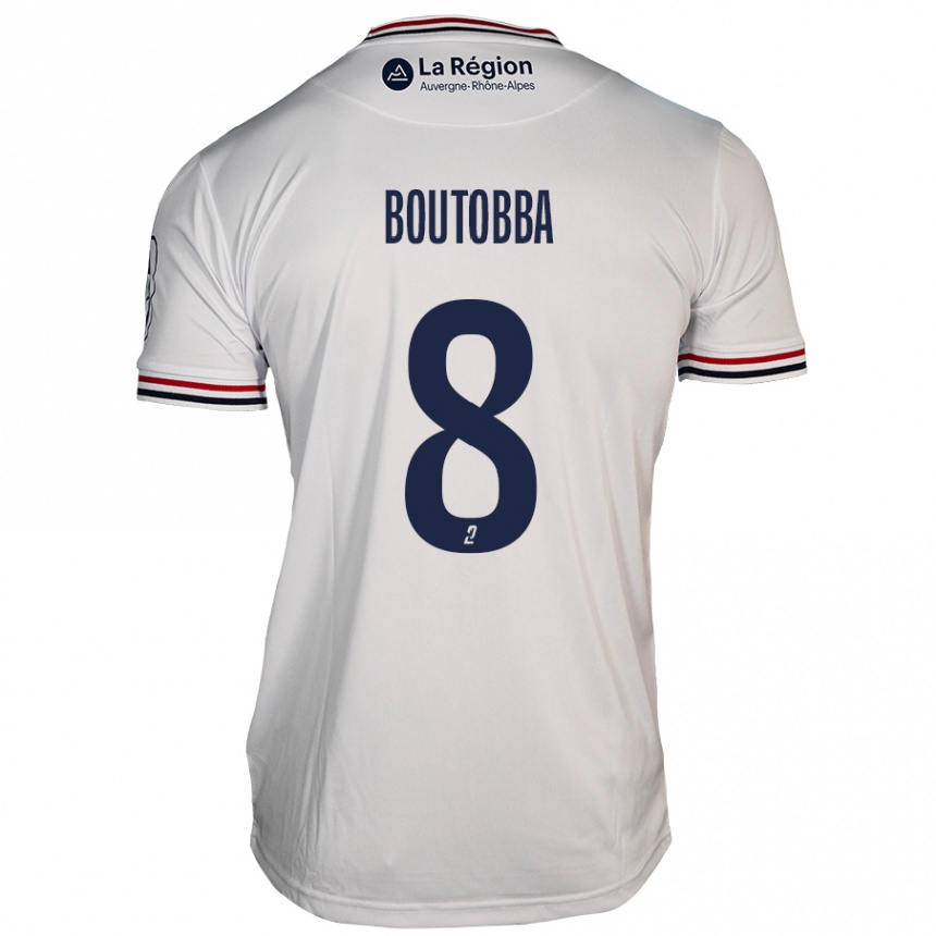 Kids Football Bilal Boutobba #8 White Away Jersey 2024/25 T-Shirt