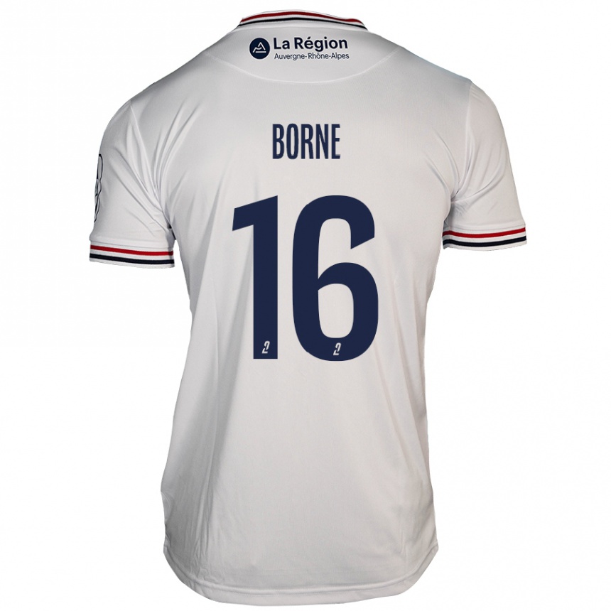 Kids Football Théo Borne #16 White Away Jersey 2024/25 T-Shirt