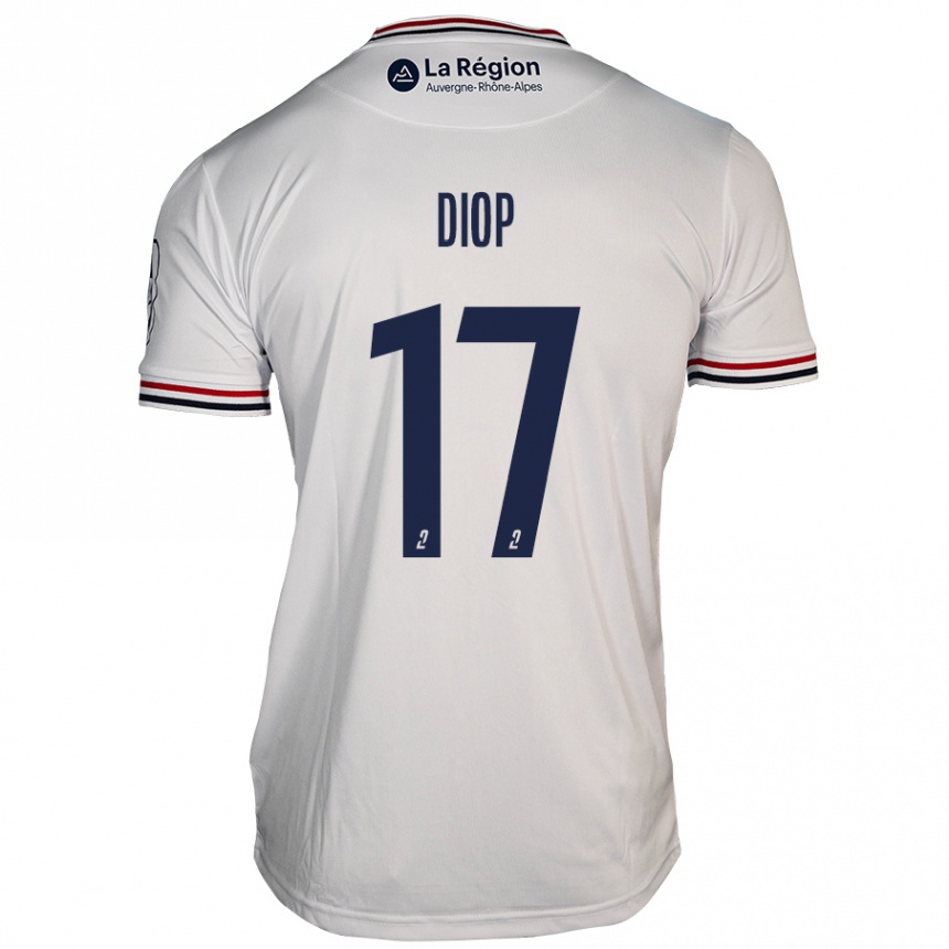 Kids Football Ousmane Diop #17 White Away Jersey 2024/25 T-Shirt