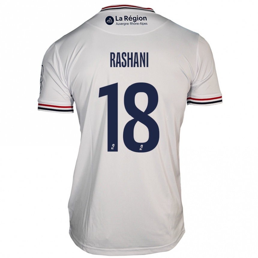 Kids Football Elbasan Rashani #18 White Away Jersey 2024/25 T-Shirt