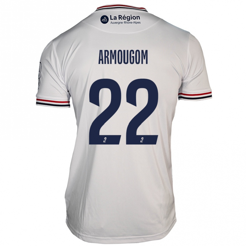 Kids Football Yoël Armougom #22 White Away Jersey 2024/25 T-Shirt