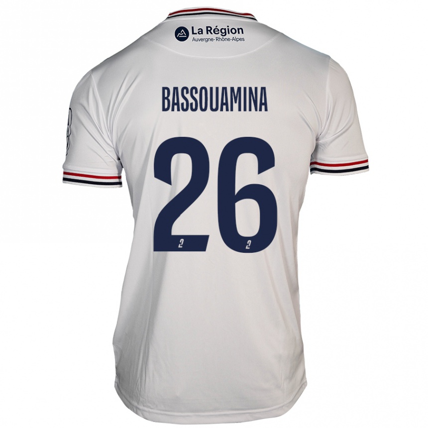 Kids Football Mons Bassouamina #26 White Away Jersey 2024/25 T-Shirt