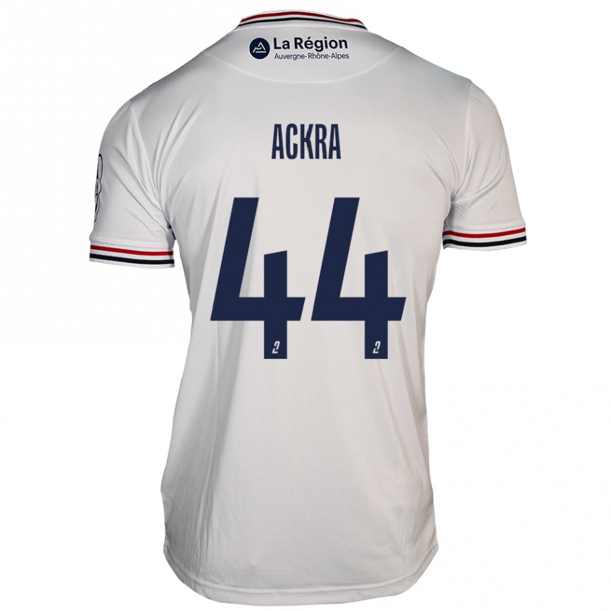 Kids Football Allan Ackra #44 White Away Jersey 2024/25 T-Shirt