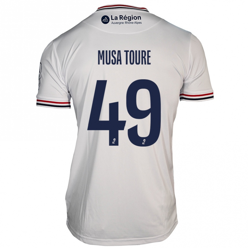 Kids Football Musa Toure #49 White Away Jersey 2024/25 T-Shirt