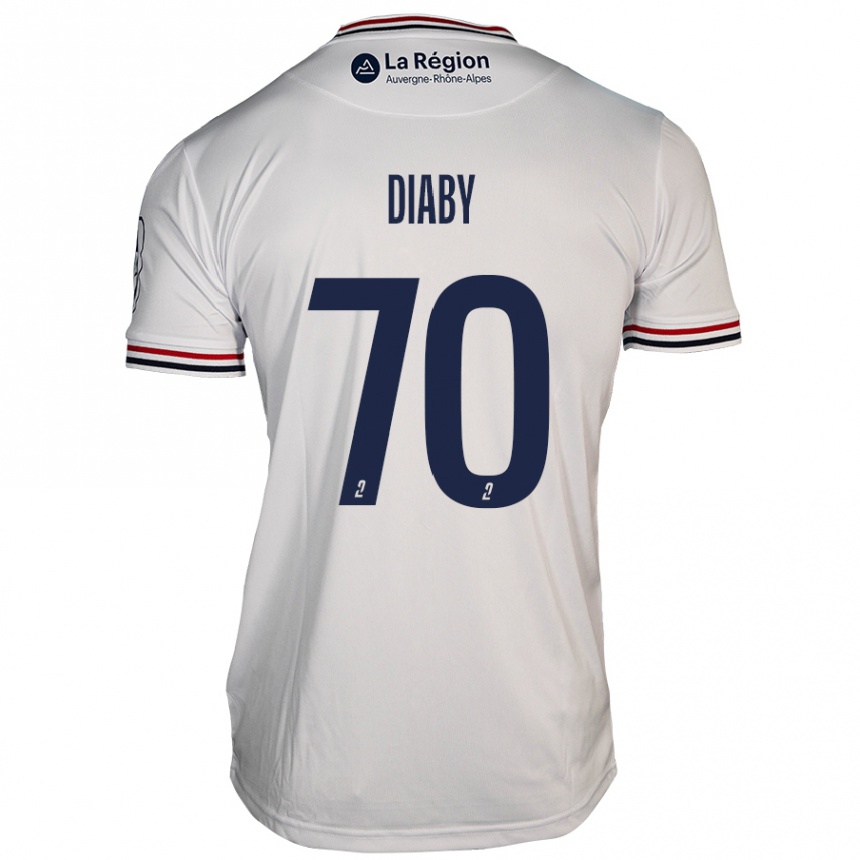 Kids Football Yadaly Diaby #70 White Away Jersey 2024/25 T-Shirt