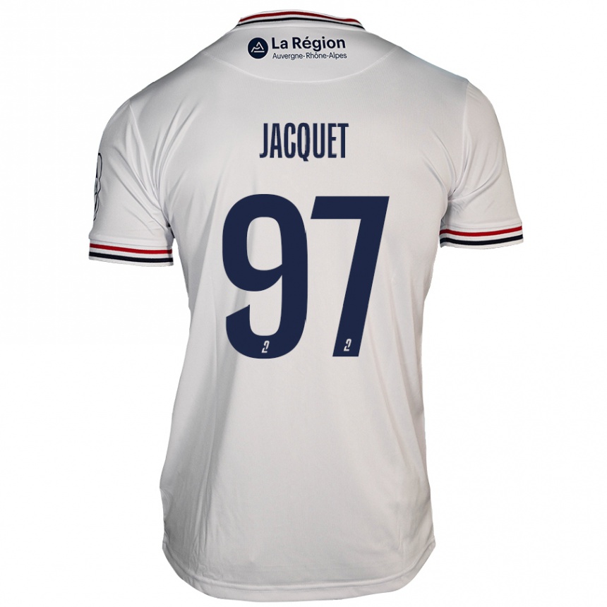 Kids Football Jérémy Jacquet #97 White Away Jersey 2024/25 T-Shirt