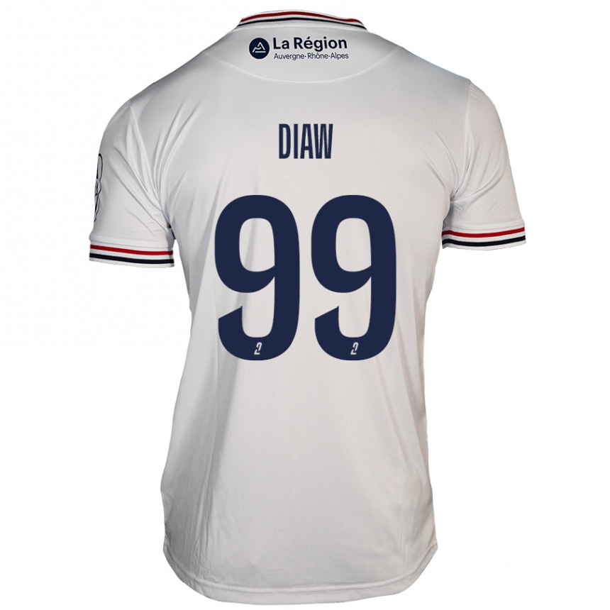 Kids Football Mory Diaw #99 White Away Jersey 2024/25 T-Shirt