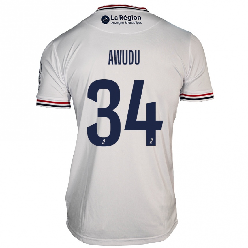 Kids Football Sumaila Awudu #34 White Away Jersey 2024/25 T-Shirt