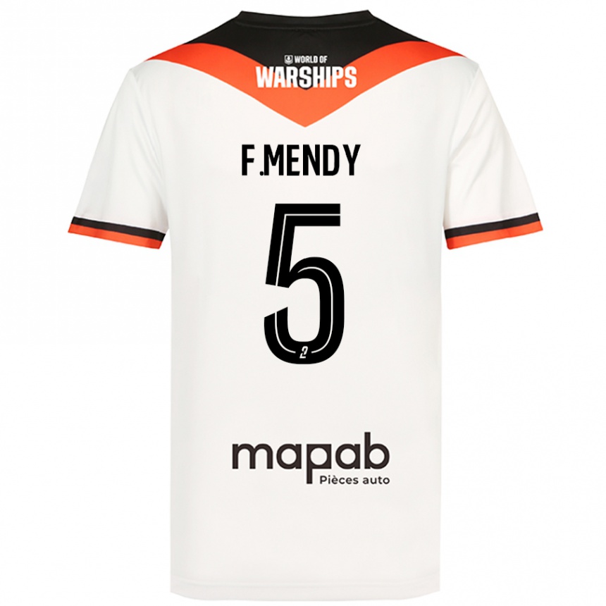 Kids Football Formose Mendy #5 White Away Jersey 2024/25 T-Shirt