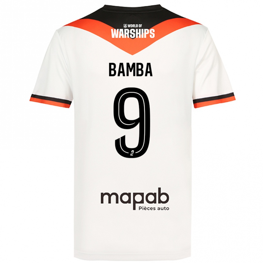 Kids Football Mohamed Bamba #9 White Away Jersey 2024/25 T-Shirt