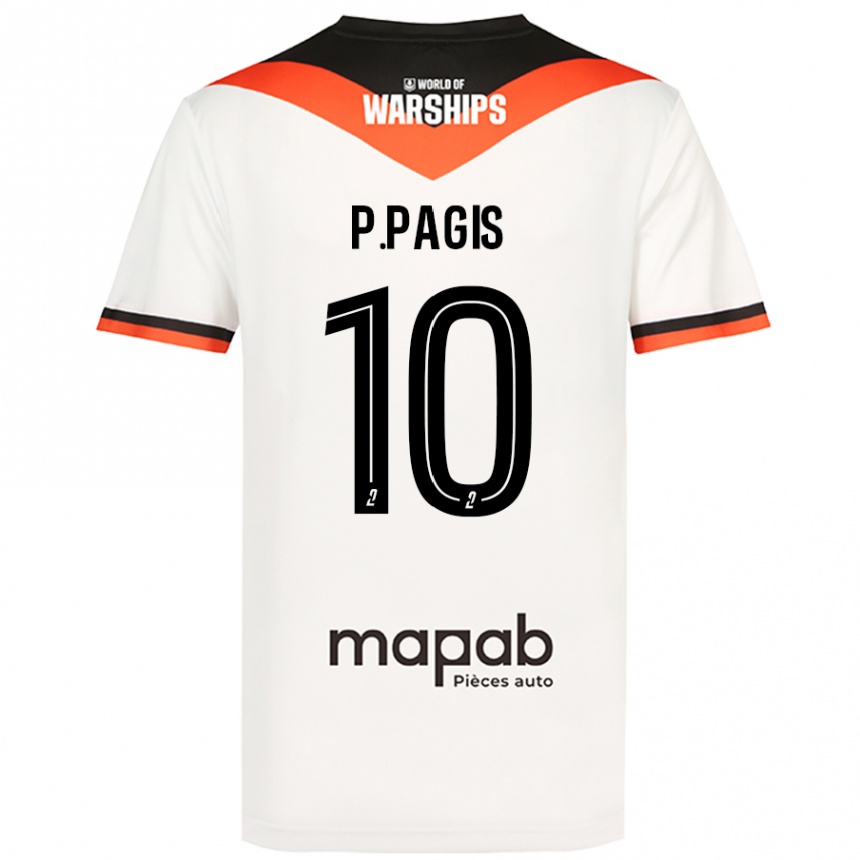 Kids Football Pablo Pagis #10 White Away Jersey 2024/25 T-Shirt