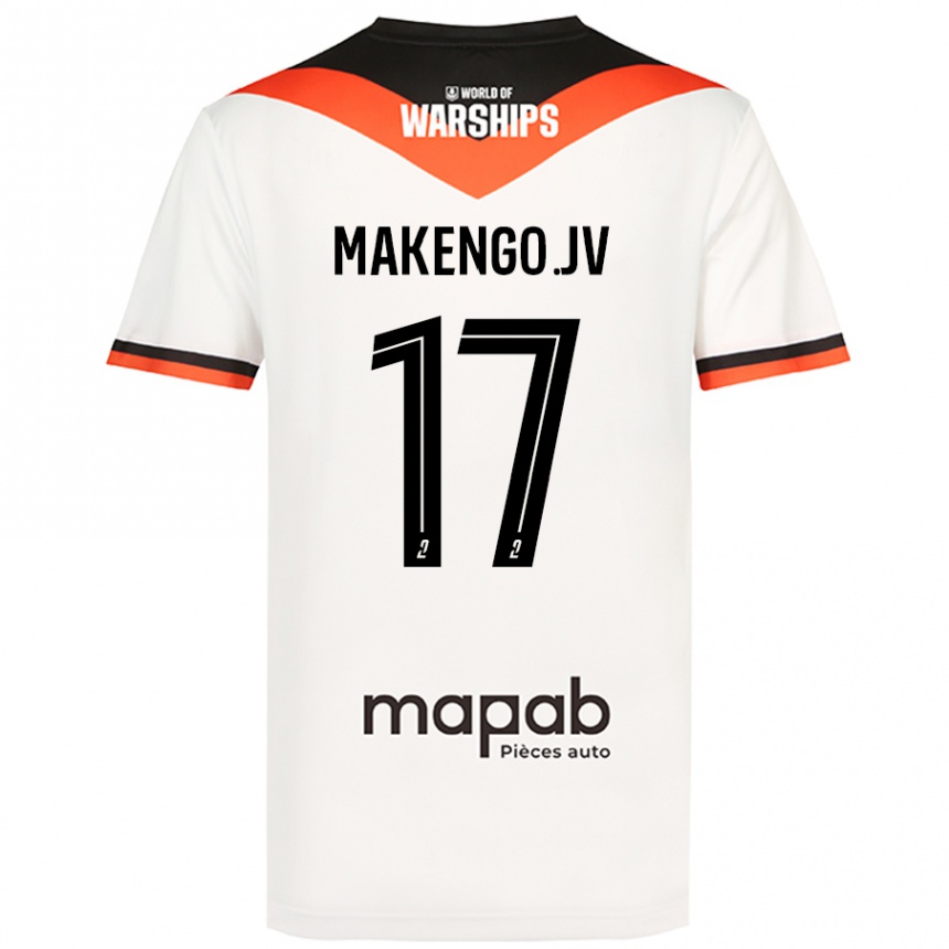 Kids Football Jean-Victor Makengo #17 White Away Jersey 2024/25 T-Shirt