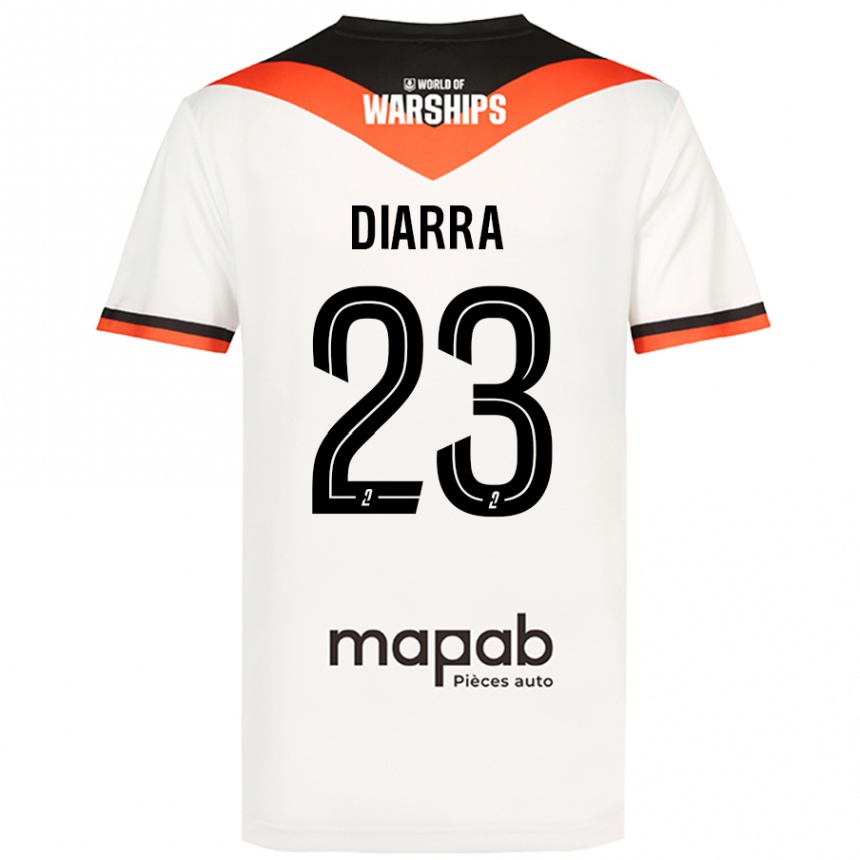 Kids Football Stéphane Diarra #23 White Away Jersey 2024/25 T-Shirt