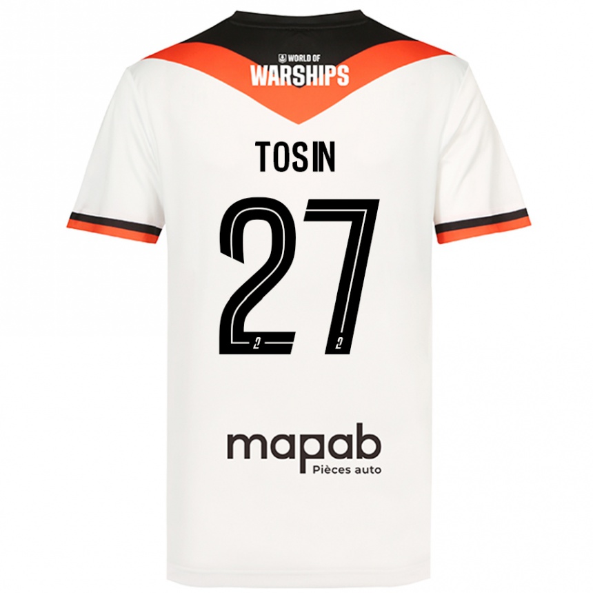 Kids Football Aiyegun Tosin #27 White Away Jersey 2024/25 T-Shirt