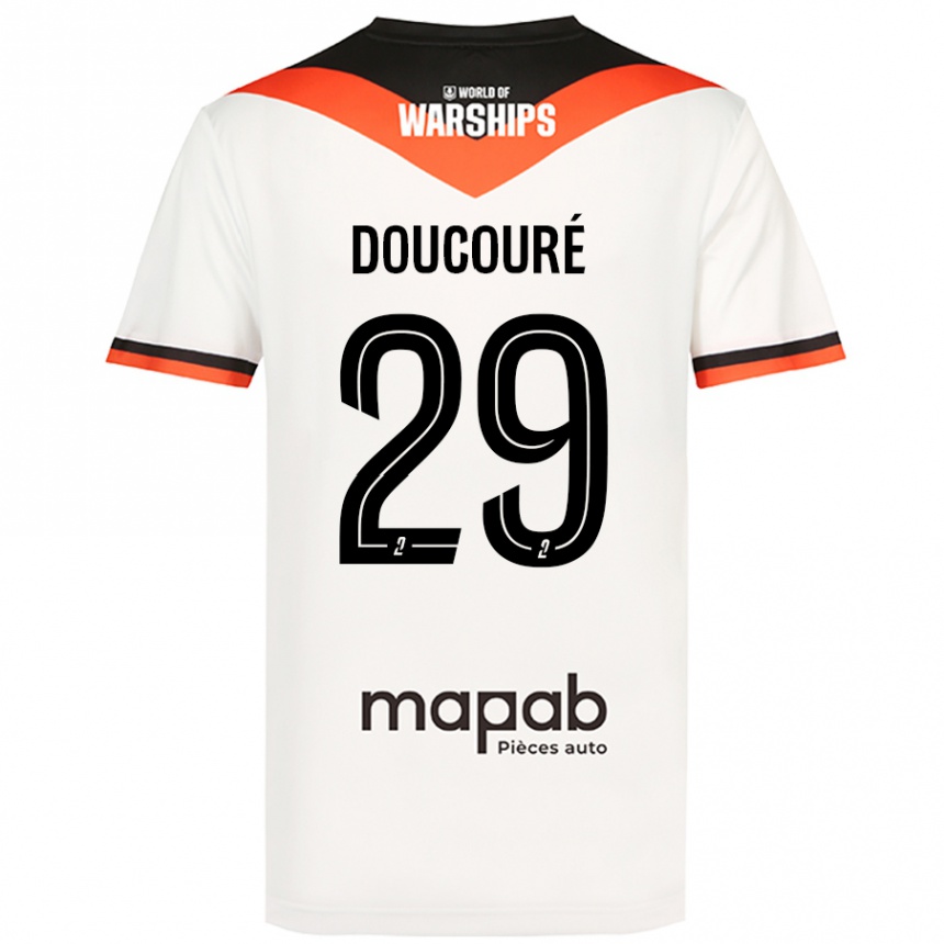 Kids Football Siriné Doucouré #29 White Away Jersey 2024/25 T-Shirt