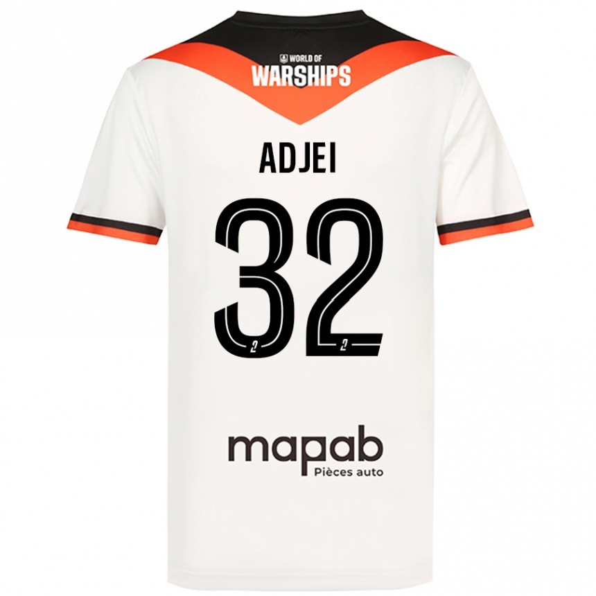 Kids Football Nathaniel Adjei #32 White Away Jersey 2024/25 T-Shirt