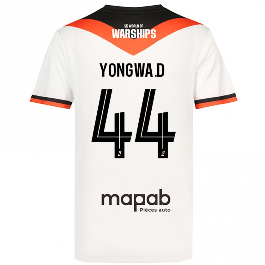 Kids Football Darlin Yongwa #44 White Away Jersey 2024/25 T-Shirt