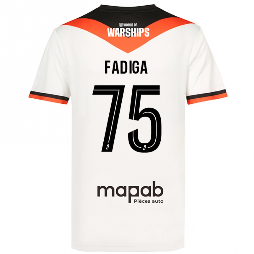 Kids Football Bandiougou Fadiga #75 White Away Jersey 2024/25 T-Shirt