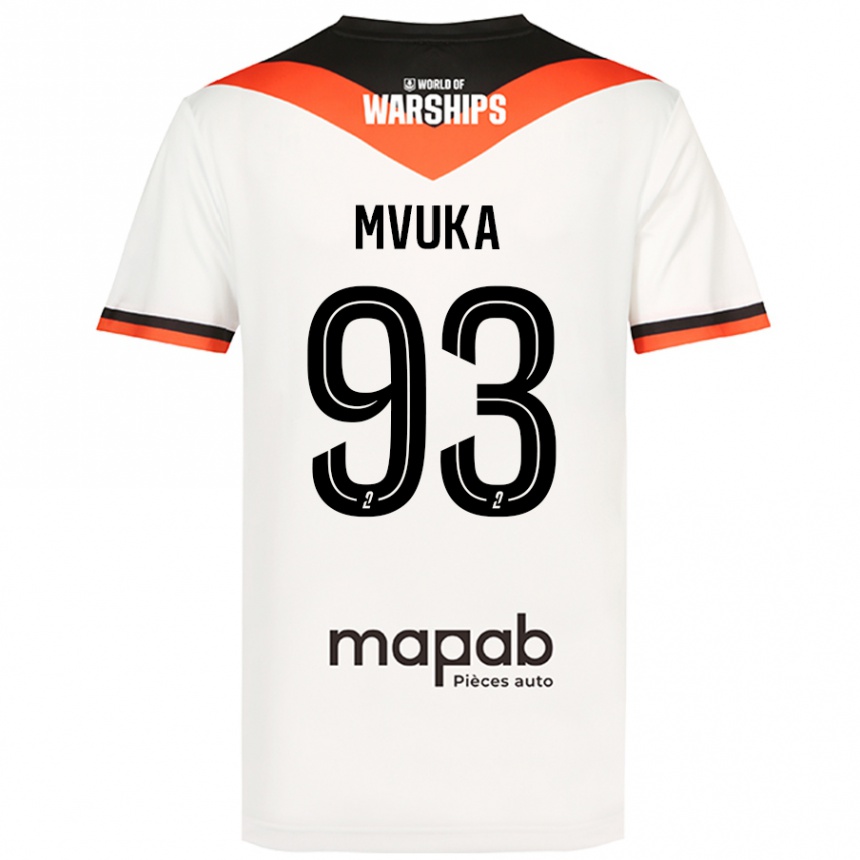 Kids Football Joel Mvuka #93 White Away Jersey 2024/25 T-Shirt