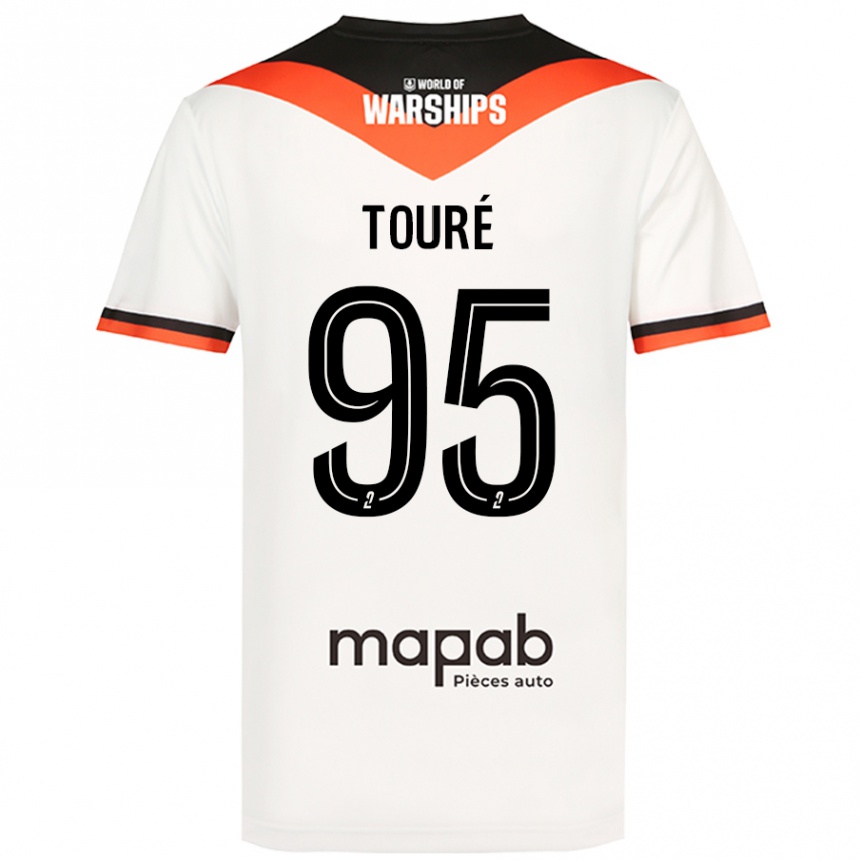 Kids Football Isaak Touré #95 White Away Jersey 2024/25 T-Shirt