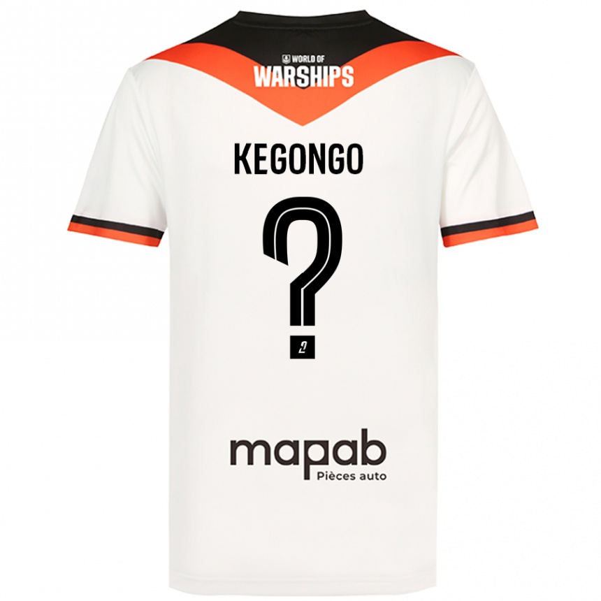 Kids Football Clarence Kegongo #0 White Away Jersey 2024/25 T-Shirt